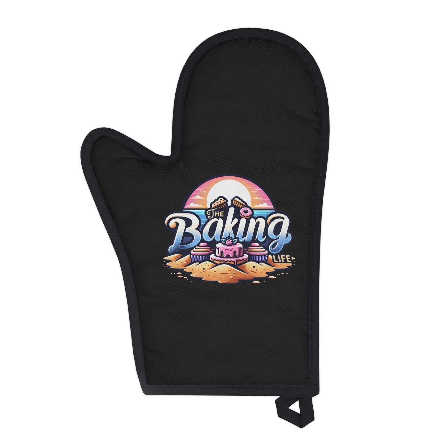 The Baking Life Oven Mitt - Black